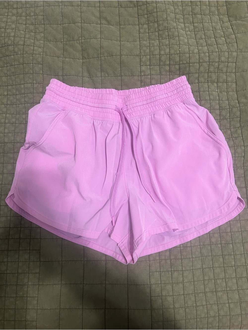 Women’s Athletic Drawstring Shorts in Light Pink
